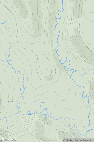 Thumbnail image for Howden Hill [The River Tees to The Wash] showing contour plot for surrounding peak